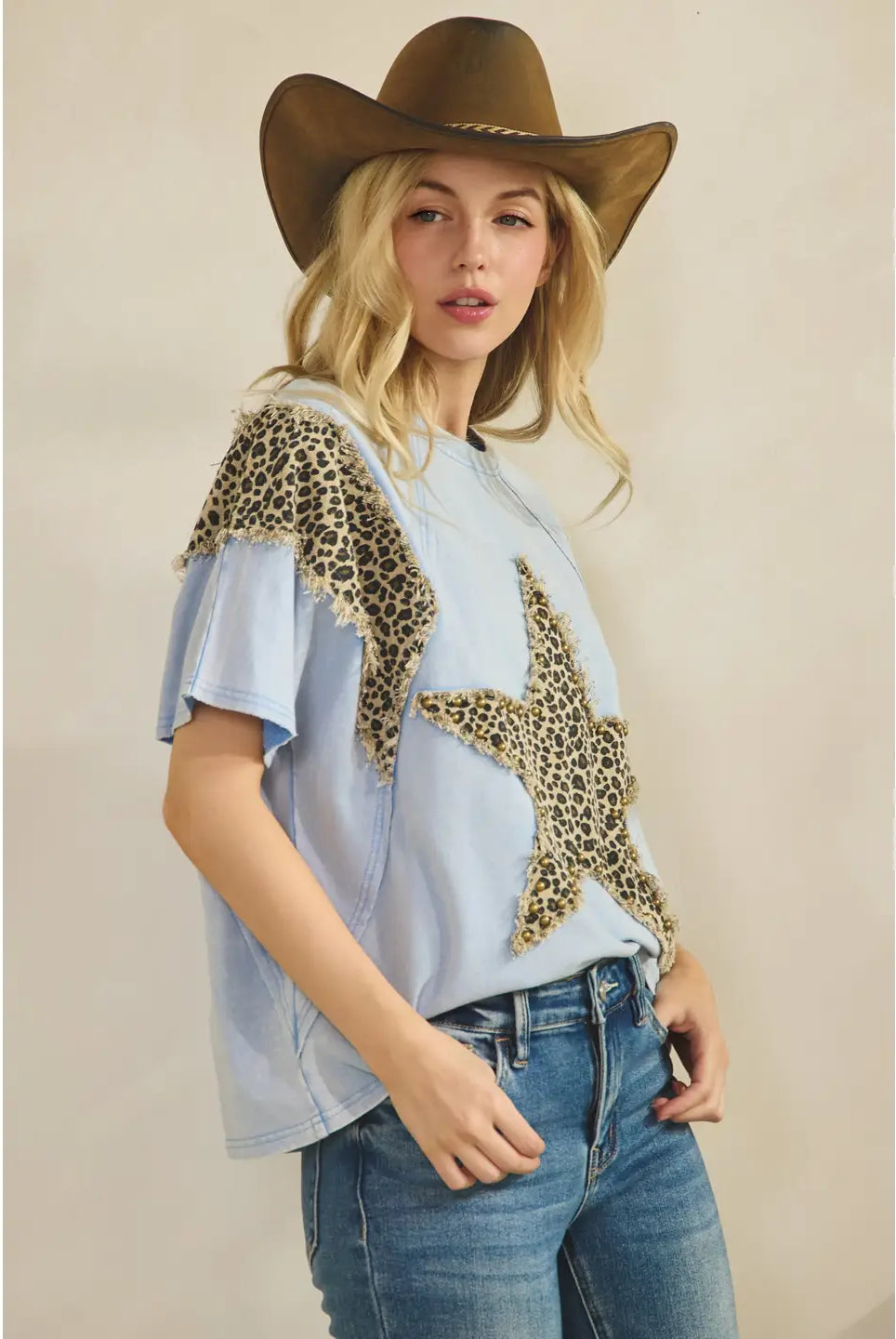 Wild Side Star Top-Tees-Sage + Fig-Stuffology - Where Vintage Meets Modern, A Boutique for Real Women in Crosbyton, TX