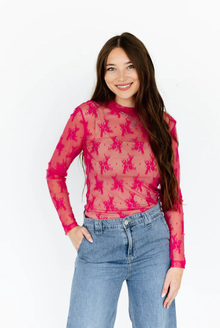 Lace Mesh Tops-MESH TOP-Turquoise Haven-Stuffology - Where Vintage Meets Modern, A Boutique for Real Women in Crosbyton, TX