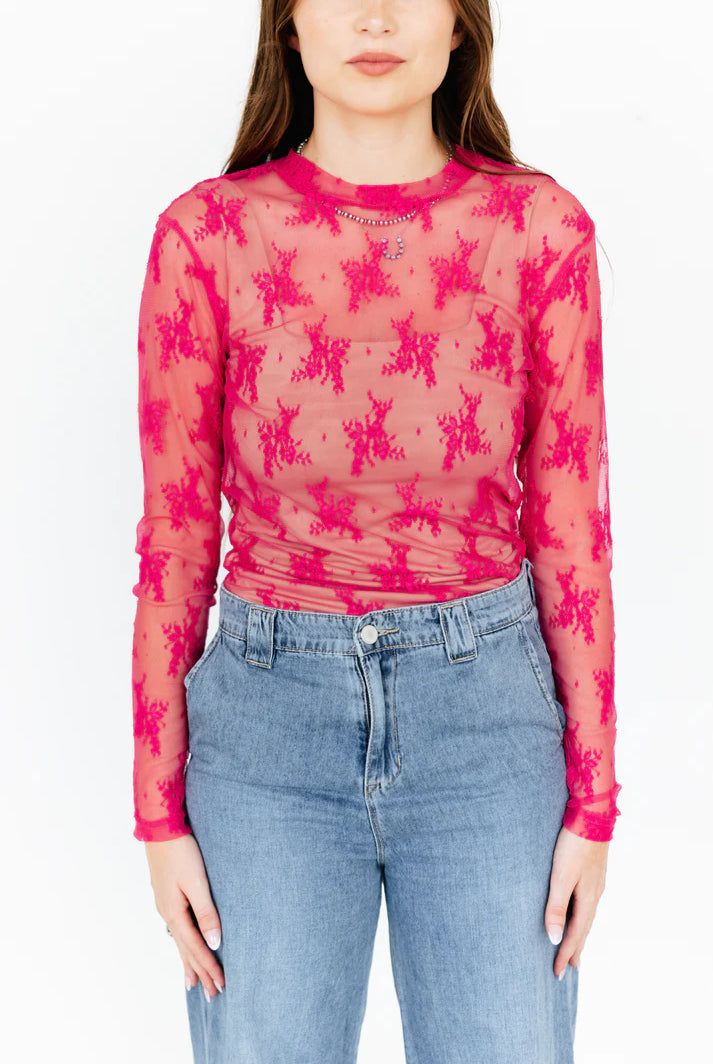 Lace Mesh Tops-MESH TOP-Turquoise Haven-Stuffology - Where Vintage Meets Modern, A Boutique for Real Women in Crosbyton, TX