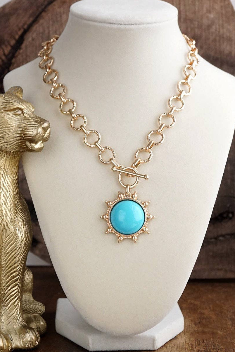 Suncrest Duo – Toggle Charm Chain Necklace-PennyLine inc-Stuffology - Where Vintage Meets Modern, A Boutique for Real Women in Crosbyton, TX