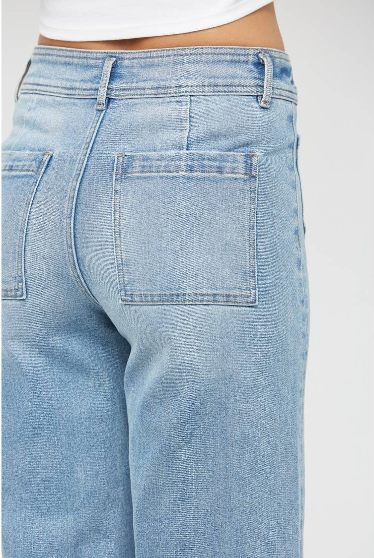 Mica Crop Wide Leg Jeans-Jeans-Mica Denim-Stuffology - Where Vintage Meets Modern, A Boutique for Real Women in Crosbyton, TX