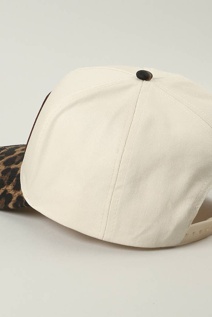Howdy Darlin' Embroidered Leopard Brim Trucker Hat-Hats-Fashion City-Stuffology - Where Vintage Meets Modern, A Boutique for Real Women in Crosbyton, TX