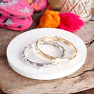 Stretchy Stackable Bangle Pearls and Rhinestones Gold or Silver Tone-PennyLine inc-Stuffology - Where Vintage Meets Modern, A Boutique for Real Women in Crosbyton, TX