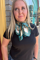 Turquoise Charm Wild Rag-Wild Rags-Stuffology Boutique-Stuffology - Where Vintage Meets Modern, A Boutique for Real Women in Crosbyton, TX