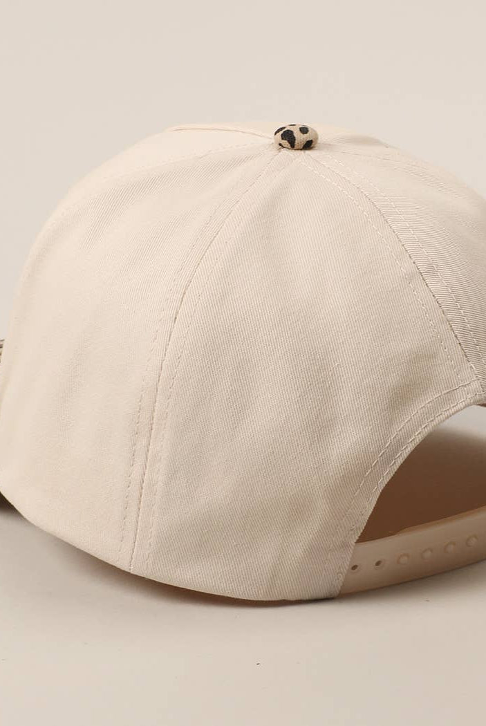 TEXAS Embroidery Leopard Two-Tone Trucker Hat-Hats-Fashion City-Stuffology - Where Vintage Meets Modern, A Boutique for Real Women in Crosbyton, TX