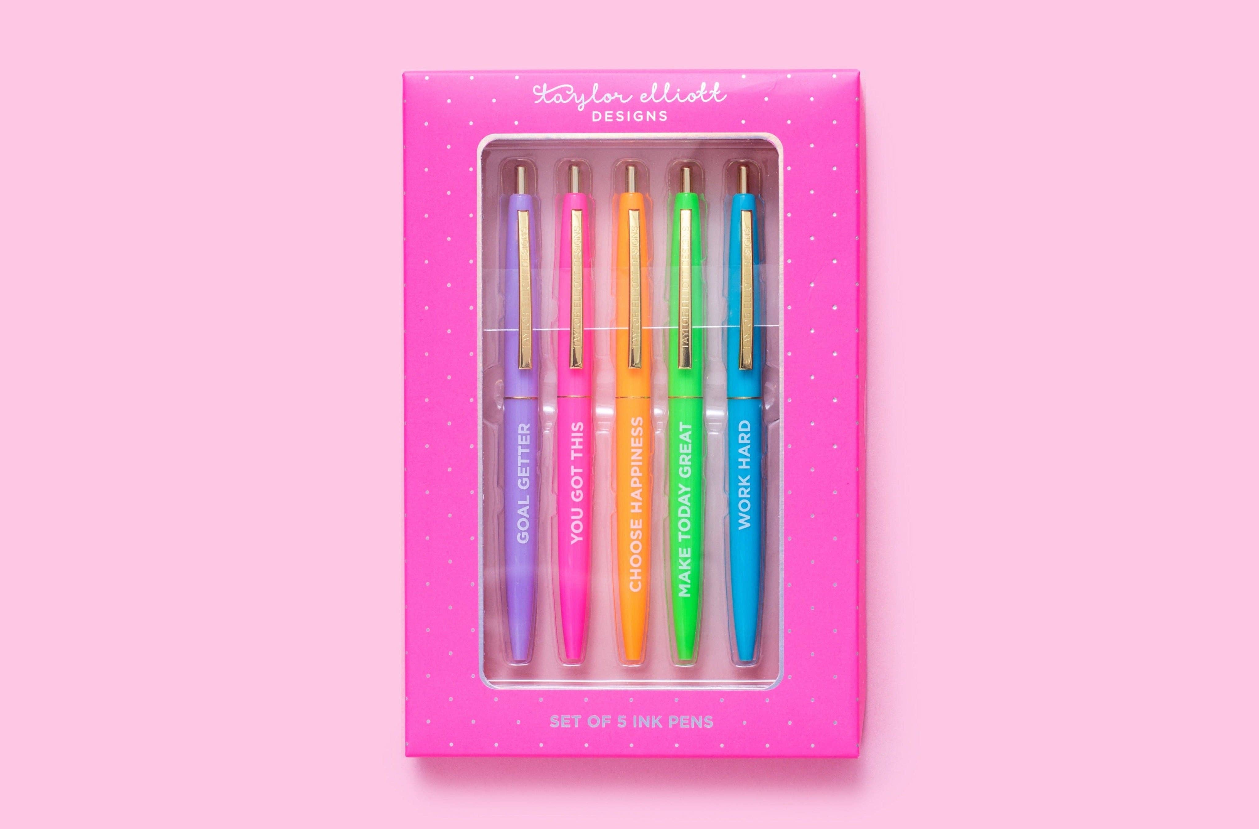 Pen Set - Motivational - Asst Colors - 5 Piece Set-PENS-Taylor Elliott Designs-Stuffology - Where Vintage Meets Modern, A Boutique for Real Women in Crosbyton, TX