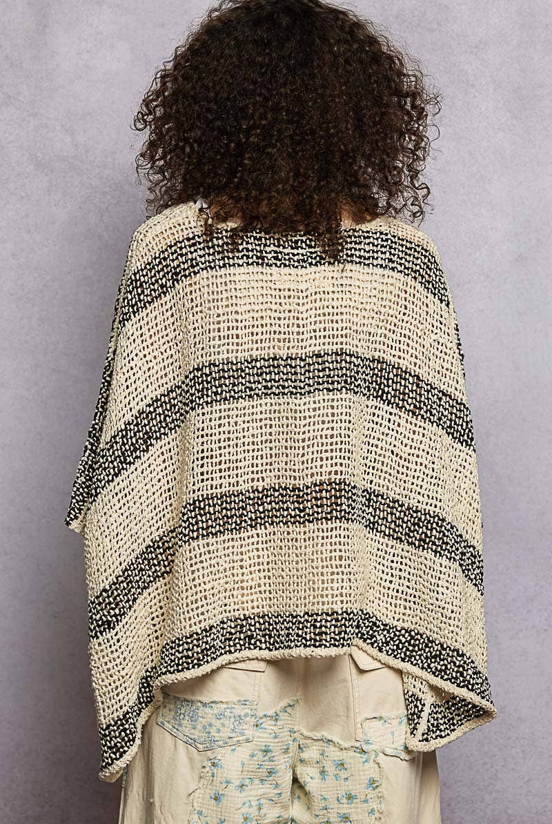 3/4 Sleeve Wide Neck Airy Textured Knit Top-Pol Clothing-Stuffology - Where Vintage Meets Modern, A Boutique for Real Women in Crosbyton, TX