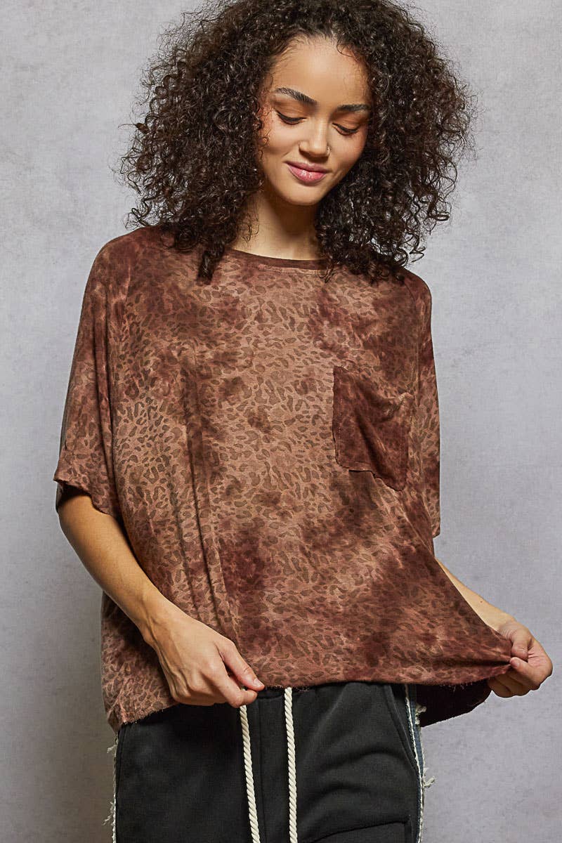 Leopard Short Sleeve Tee-Pol Clothing-Stuffology - Where Vintage Meets Modern, A Boutique for Real Women in Crosbyton, TX