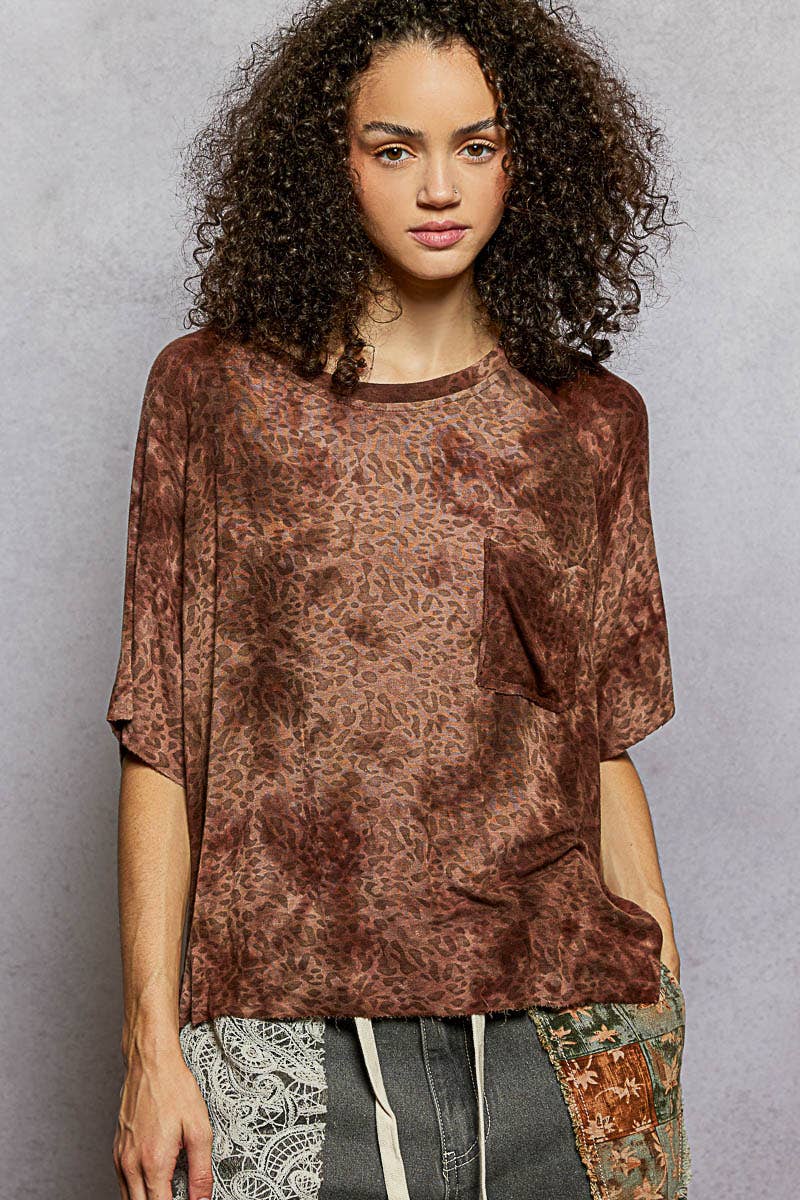 Leopard Short Sleeve Tee-Pol Clothing-Stuffology - Where Vintage Meets Modern, A Boutique for Real Women in Crosbyton, TX