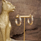 Classic Bubble Hoops – Gold with Crystal, Pearl, or Turquoise-Earrings-PennyLine inc-Stuffology - Where Vintage Meets Modern, A Boutique for Real Women in Crosbyton, TX