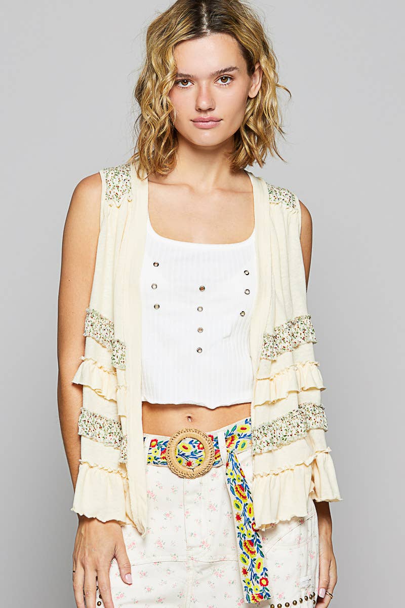 Floral pattern print circle buckle belt-BELT-Pol Clothing-Stuffology - Where Vintage Meets Modern, A Boutique for Real Women in Crosbyton, TX