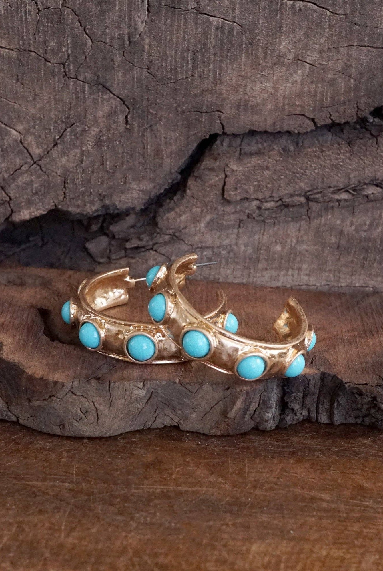 Jeweled Bubble Hoop Earrings – Colorful Acrylic Cabochons-PennyLine inc-Stuffology - Where Vintage Meets Modern, A Boutique for Real Women in Crosbyton, TX