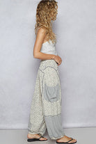 POL Clothing Floral Patch Knit Joggers-Joggers-Pol Clothing-Stuffology - Where Vintage Meets Modern, A Boutique for Real Women in Crosbyton, TX