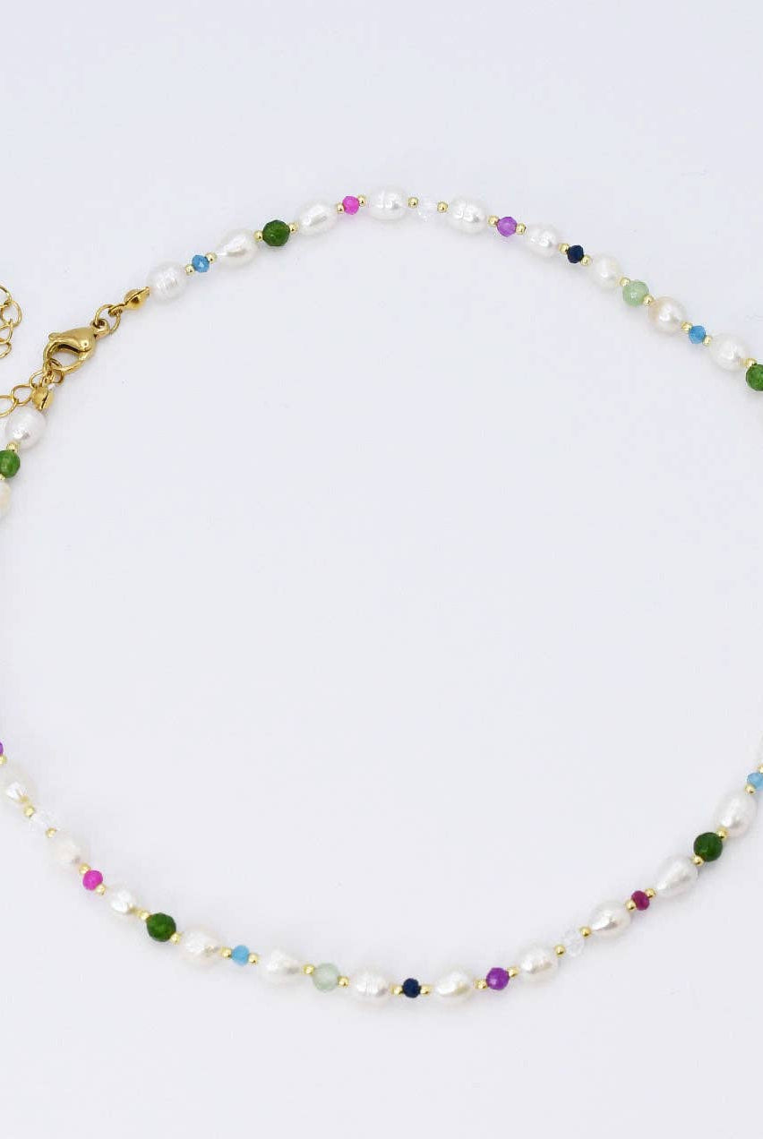 Pearl girl Gemstone-necklace-Treasure Jewels Inc.-Stuffology - Where Vintage Meets Modern, A Boutique for Real Women in Crosbyton, TX