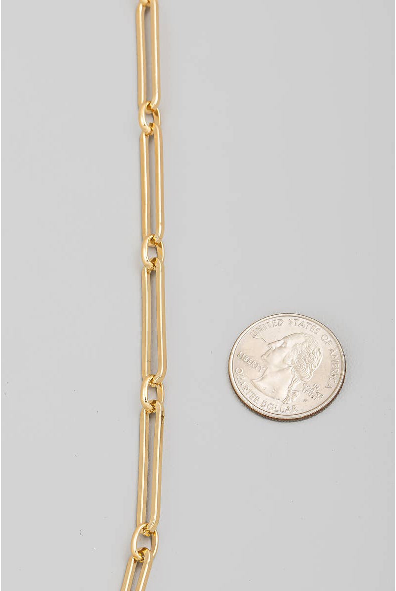 Long Oval Chain Toggle Necklace | Stuffology Boutique-Necklaces-The Looks by Fame Accessories-Stuffology - Where Vintage Meets Modern, A Boutique for Real Women in Crosbyton, TX