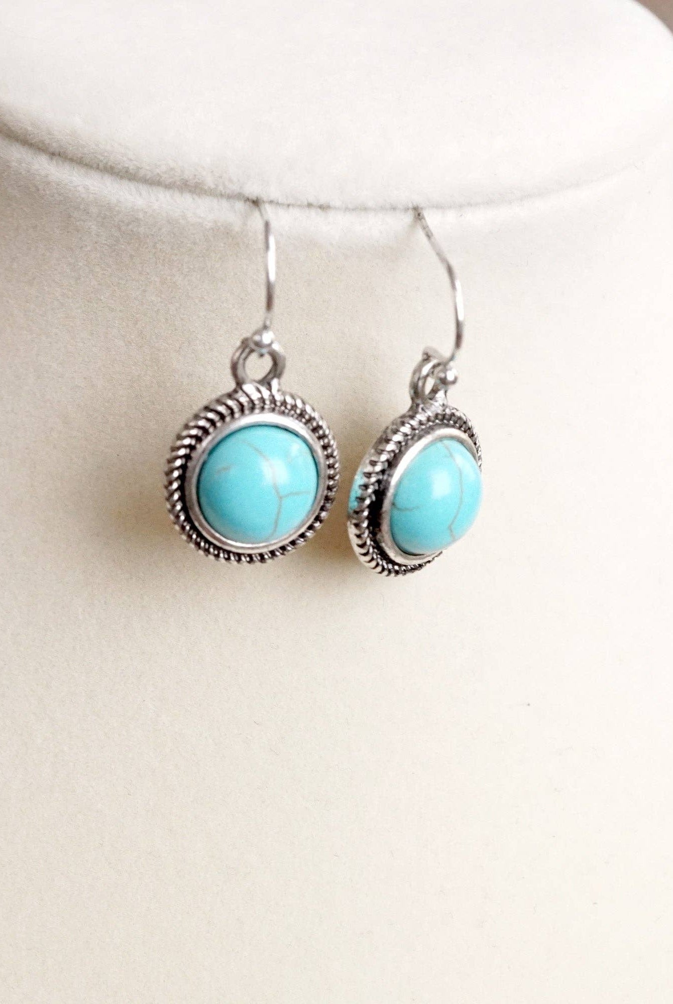 Western Boho Coin Necklace Set with Turquoise Accents – Worn Silver Tone-Necklaces-PennyLine inc-Stuffology - Where Vintage Meets Modern, A Boutique for Real Women in Crosbyton, TX