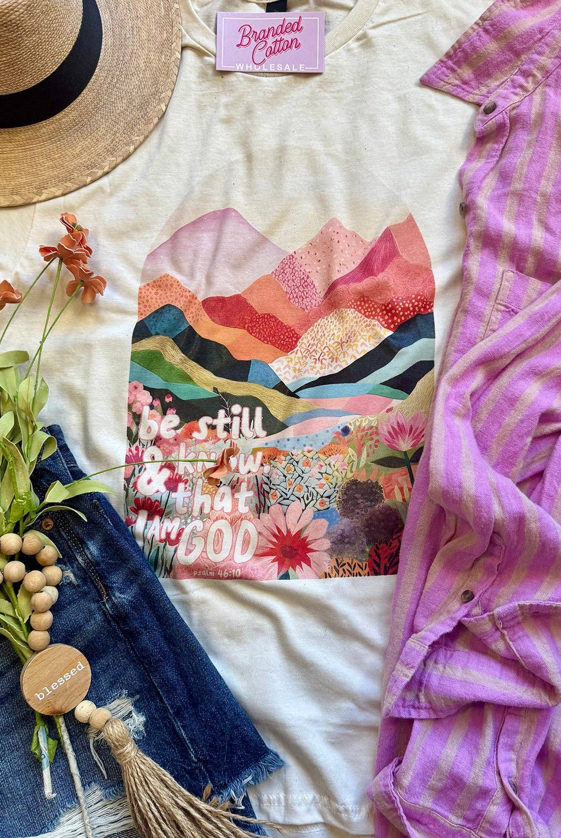 Be Still & Know Graphic Tee-Graphic Tees-Branded Cotton-Stuffology - Where Vintage Meets Modern, A Boutique for Real Women in Crosbyton, TX