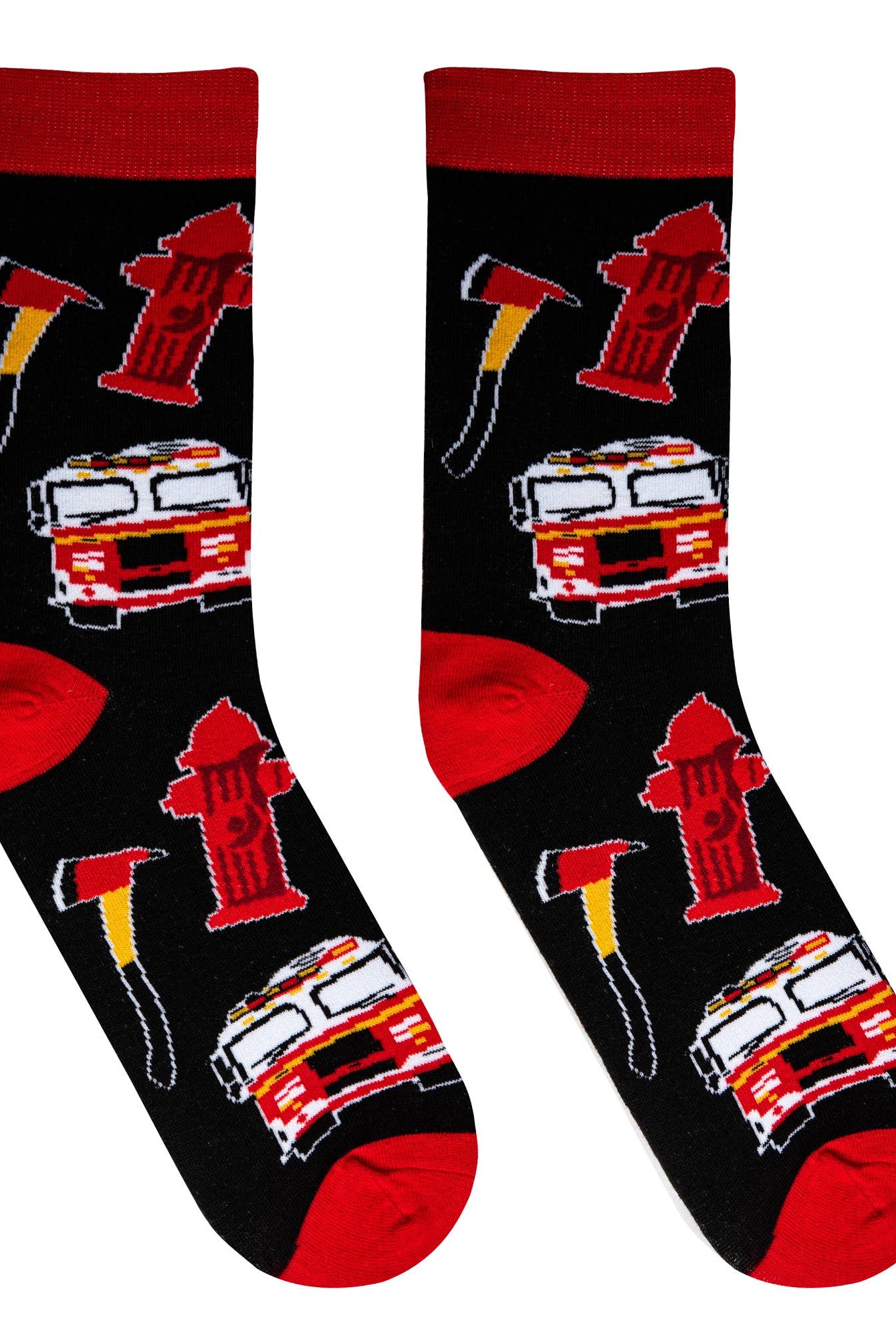 Firefighter - Mens Crew Folded - Crazy Socks | Stuffology Boutique-Socks-Crazy Socks-Stuffology - Where Vintage Meets Modern, A Boutique for Real Women in Crosbyton, TX