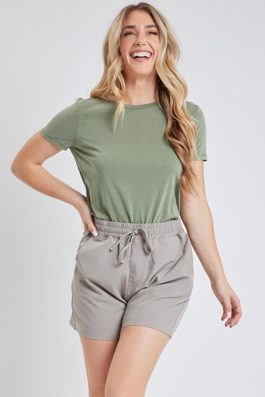 Resort Wear with Elastic Waist Shorts-Shorts-YMI-Stuffology - Where Vintage Meets Modern, A Boutique for Real Women in Crosbyton, TX