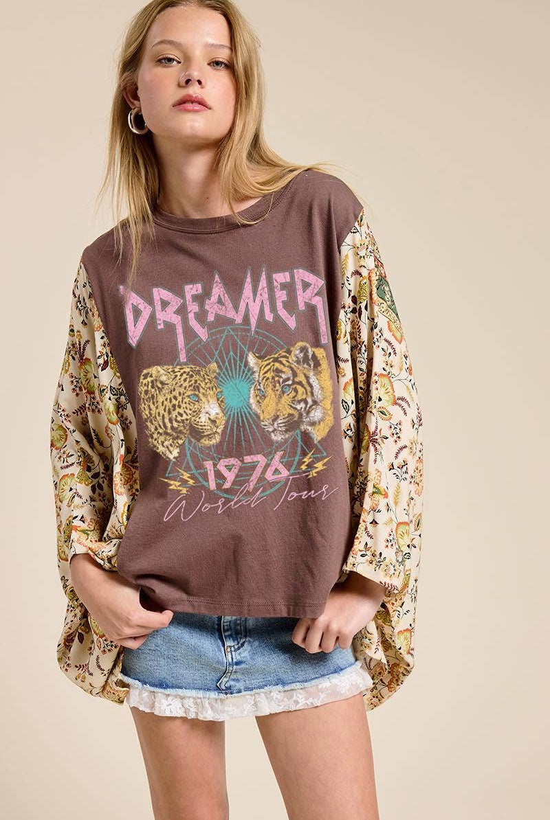 Dreamer Graphic Top-Women > Tops > Tshirts > Graphic-Zutter-Stuffology - Where Vintage Meets Modern, A Boutique for Real Women in Crosbyton, TX