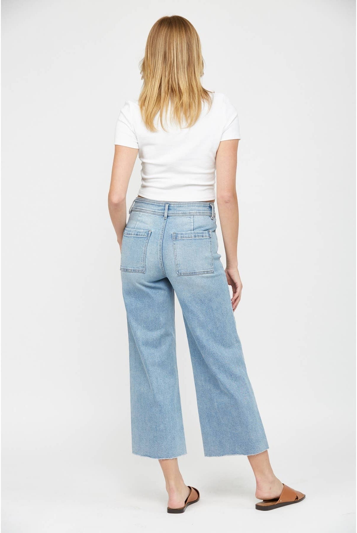 Mica Crop Wide Leg Jeans-Jeans-Mica Denim-Stuffology - Where Vintage Meets Modern, A Boutique for Real Women in Crosbyton, TX