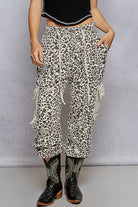 POL Clothing Leopard Tie Waistband Cargo Pockets Joggers-pants-Pol Clothing-Stuffology - Where Vintage Meets Modern, A Boutique for Real Women in Crosbyton, TX