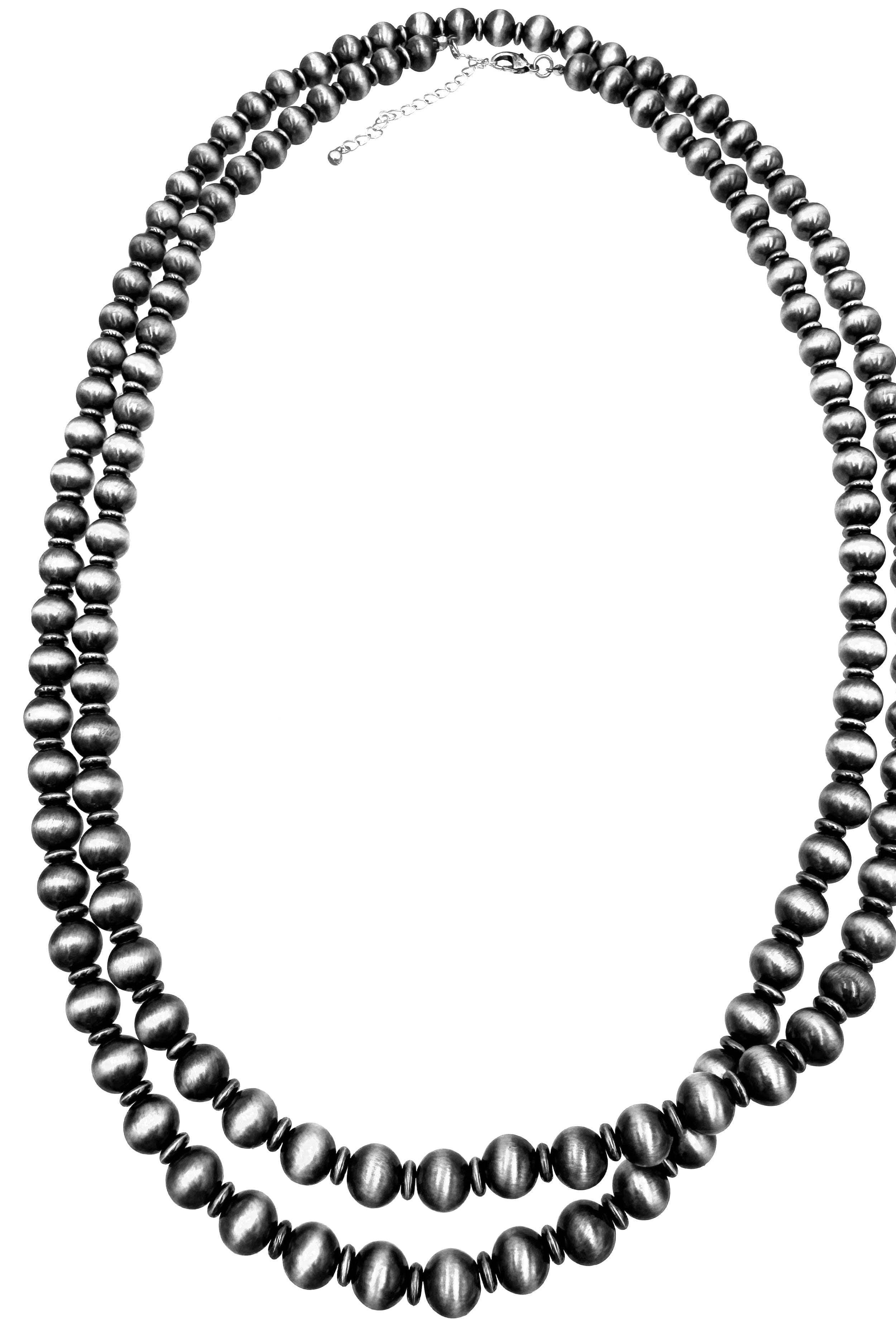 Navajo Large Beads Versatile Long 60 inch Necklace-Necklaces-Lunar Deer-Stuffology - Where Vintage Meets Modern, A Boutique for Real Women in Crosbyton, TX
