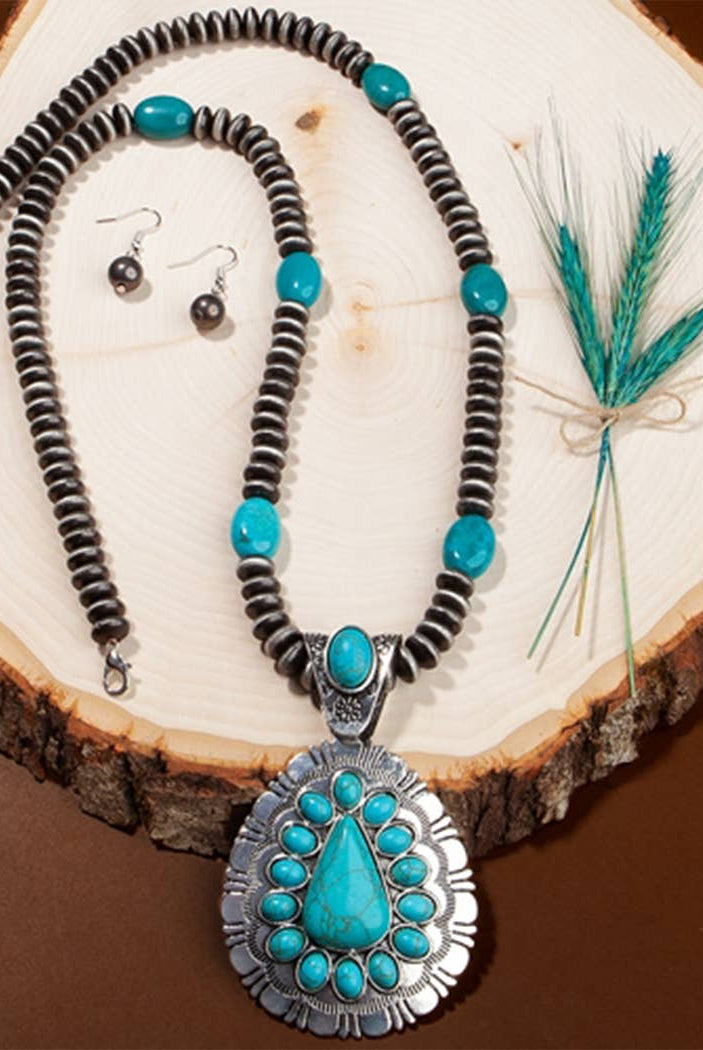 Squash Blossom Necklace-Necklaces-Your Fashion Wholesale-Stuffology - Where Vintage Meets Modern, A Boutique for Real Women in Crosbyton, TX