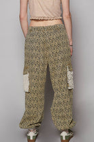 POL Clothing Sand Leopard Vintage Wash Crochet Patch Distressed Jogger Pants-Pants-Pol Clothing-Stuffology - Where Vintage Meets Modern, A Boutique for Real Women in Crosbyton, TX