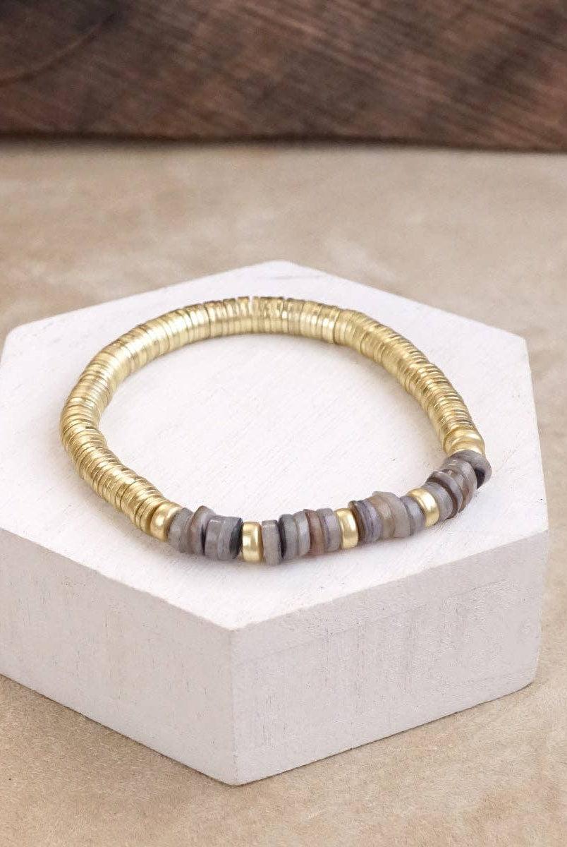 Heishi Bead Bracelet-Bracelets-PennyLine inc-Stuffology - Where Vintage Meets Modern, A Boutique for Real Women in Crosbyton, TX