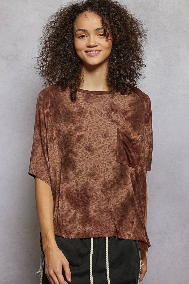 Leopard Short Sleeve Tee-Pol Clothing-Stuffology - Where Vintage Meets Modern, A Boutique for Real Women in Crosbyton, TX