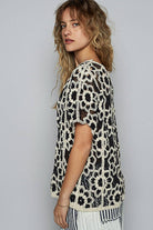 POL Clothing Round neck short sleeve crochet knit top-Top-Pol Clothing-Stuffology - Where Vintage Meets Modern, A Boutique for Real Women in Crosbyton, TX