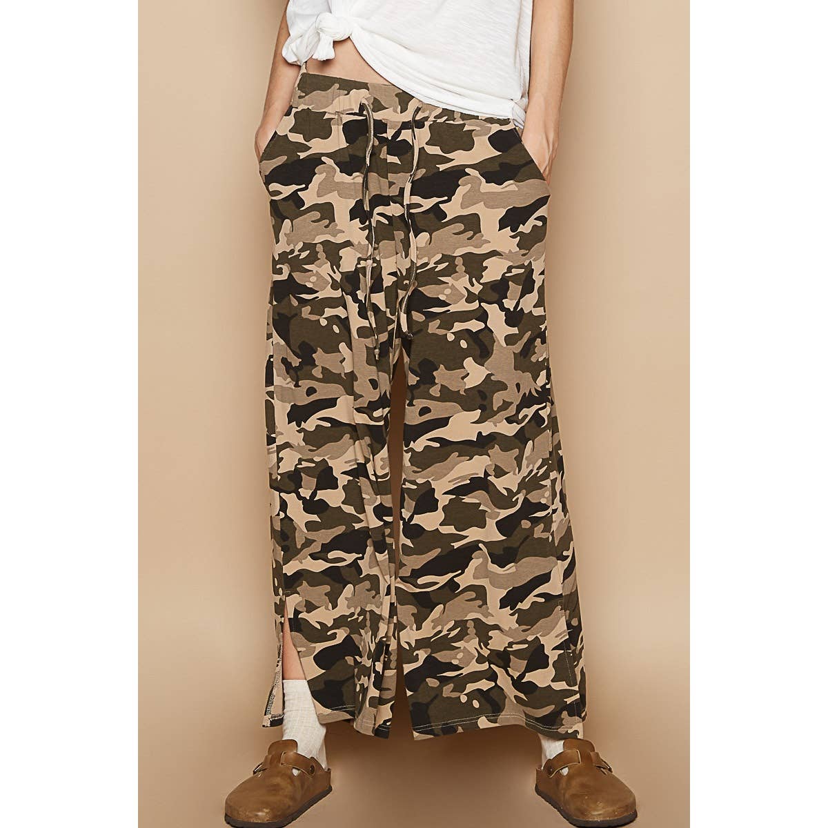 POL Clothing Vintage Washed Camo Pants-Pants-Pol Clothing-Stuffology - Where Vintage Meets Modern, A Boutique for Real Women in Crosbyton, TX