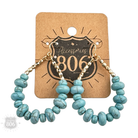 Turquoise teardrop earring-Earrings-Pink Panache Brands-Stuffology - Where Vintage Meets Modern, A Boutique for Real Women in Crosbyton, TX