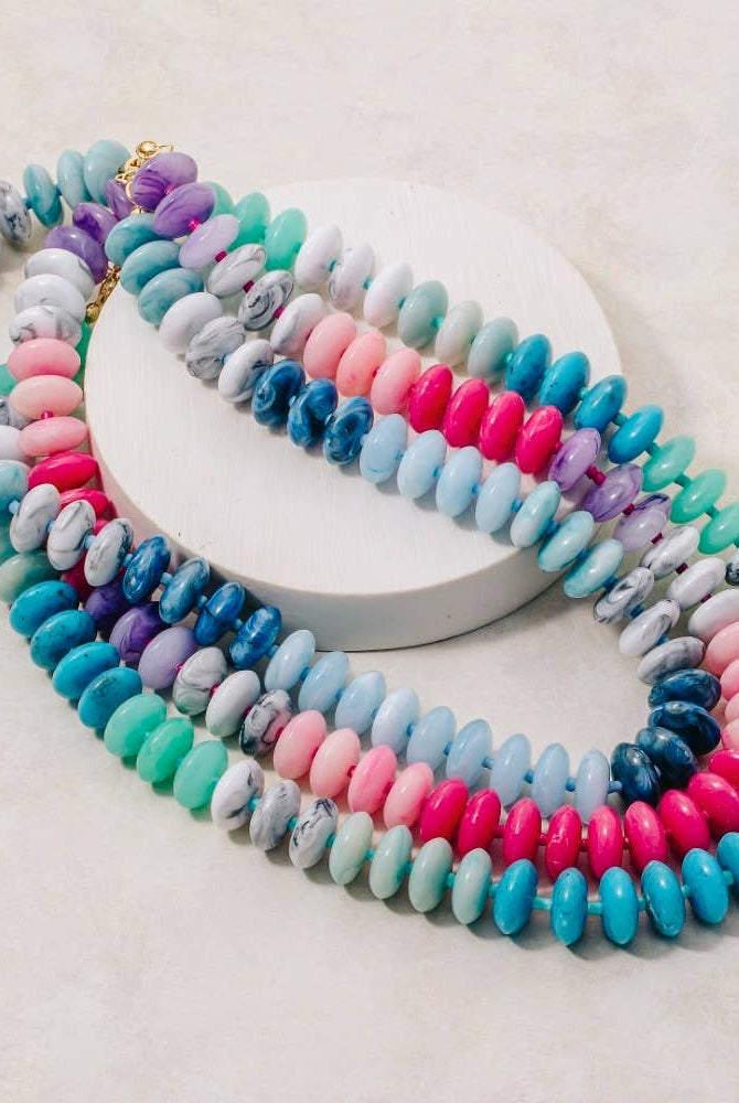 Wild Bloom Pop Necklace-necklace-The Looks by Fame Accessories-Stuffology - Where Vintage Meets Modern, A Boutique for Real Women in Crosbyton, TX