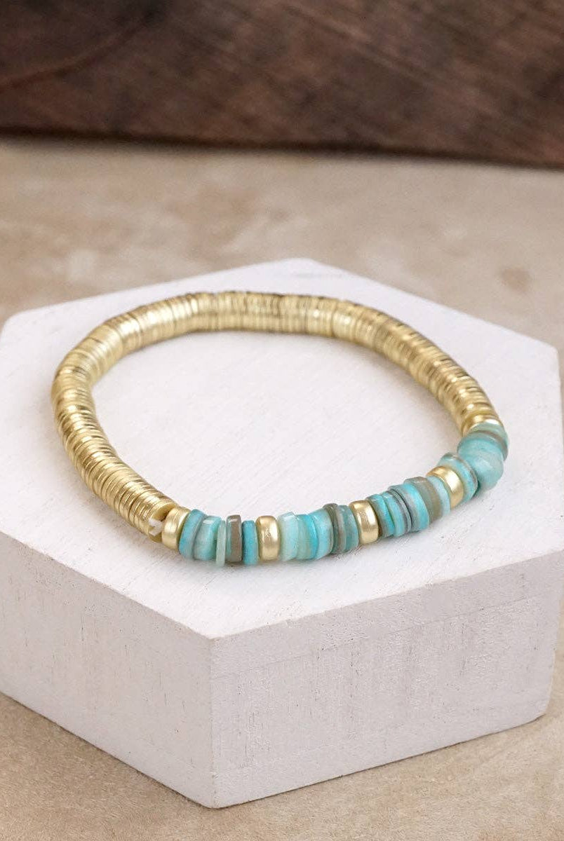 Heishi Bead Bracelet-Bracelets-PennyLine inc-Stuffology - Where Vintage Meets Modern, A Boutique for Real Women in Crosbyton, TX