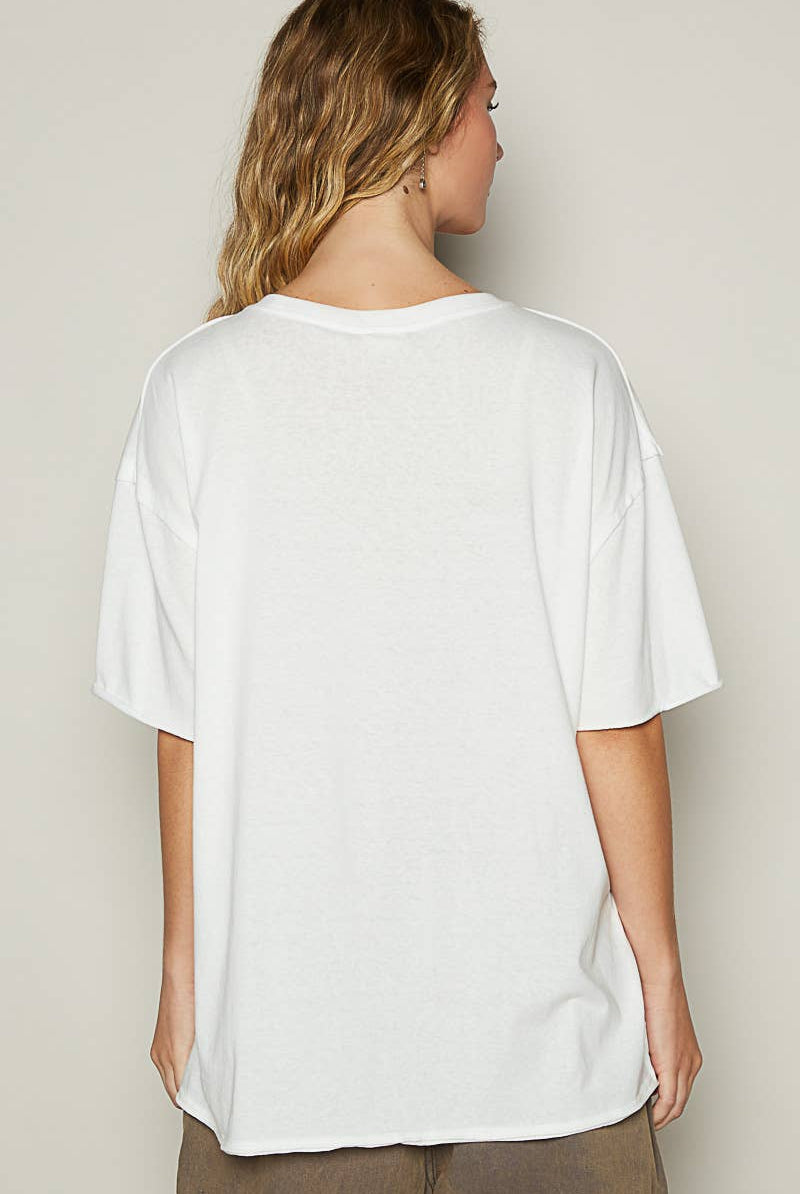 POL Clothing Vintage Washed Round Neck Short Sleeve Basic Solid Top / Tee-TOP-Pol Clothing-Stuffology - Where Vintage Meets Modern, A Boutique for Real Women in Crosbyton, TX