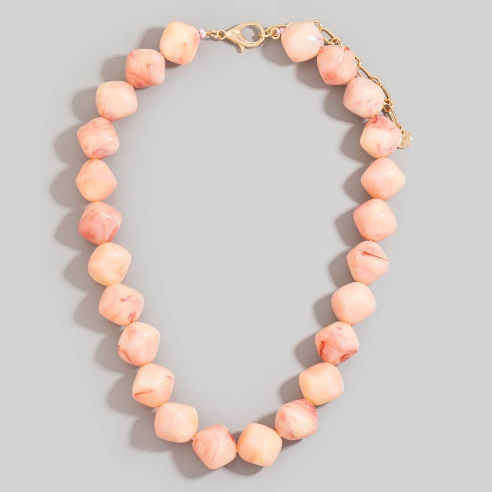 Marble Muse Necklace-Necklaces-The Looks by Fame Accessories-Stuffology - Where Vintage Meets Modern, A Boutique for Real Women in Crosbyton, TX