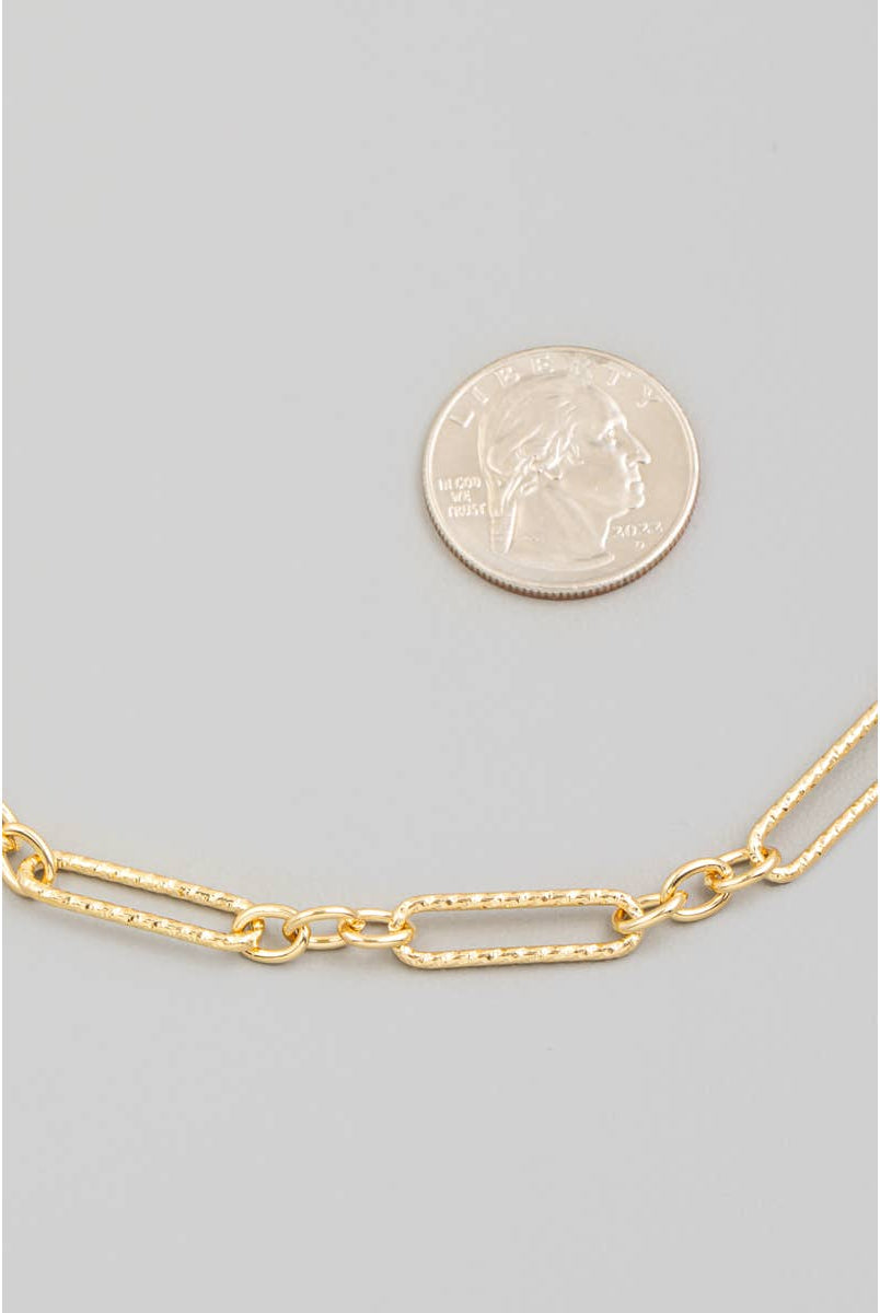 Textured Clip Chain Link Long Necklace | Stuffology Boutique-Necklaces-The Looks by Fame Accessories-Stuffology - Where Vintage Meets Modern, A Boutique for Real Women in Crosbyton, TX