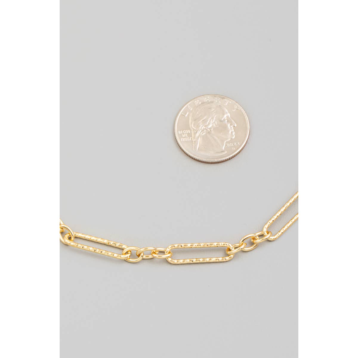 Textured Clip Chain Link Long Necklace | Stuffology Boutique-Necklaces-The Looks by Fame Accessories-Stuffology - Where Vintage Meets Modern, A Boutique for Real Women in Crosbyton, TX