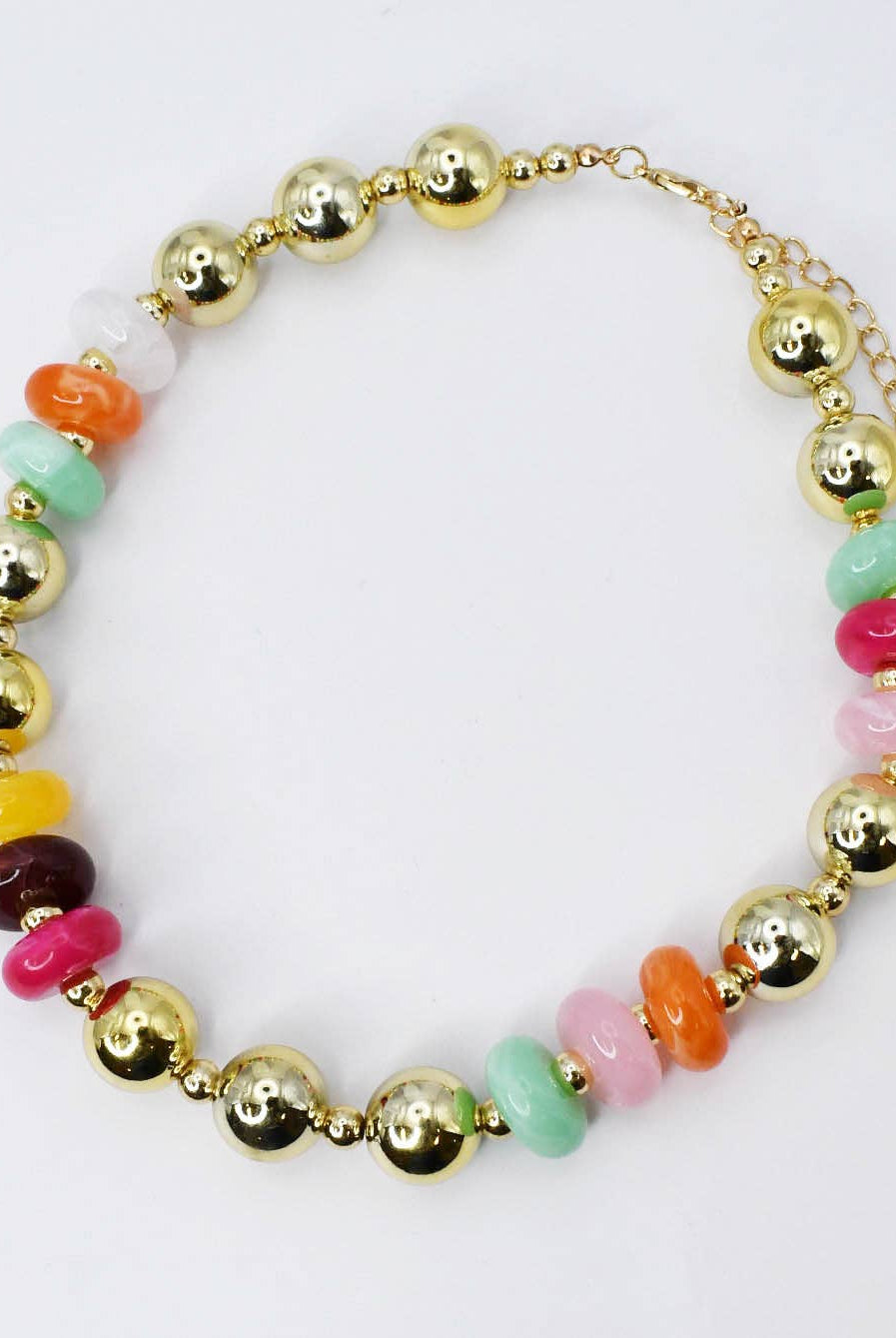 Gold Gem Pop Necklace-Necklaces-Treasure Jewels Inc.-Stuffology - Where Vintage Meets Modern, A Boutique for Real Women in Crosbyton, TX