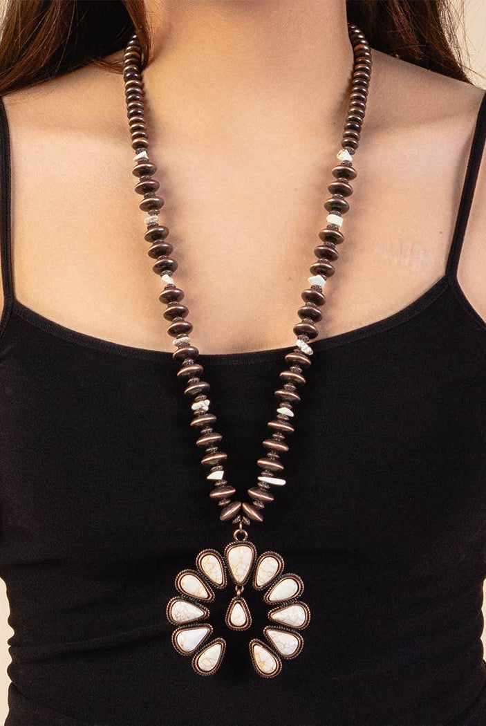 Squash Blossom Necklace-Necklaces-Your Fashion Wholesale-Stuffology - Where Vintage Meets Modern, A Boutique for Real Women in Crosbyton, TX