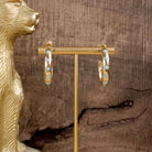 Classic Bubble Hoops – Gold with Crystal, Pearl, or Turquoise-Earrings-PennyLine inc-Stuffology - Where Vintage Meets Modern, A Boutique for Real Women in Crosbyton, TX