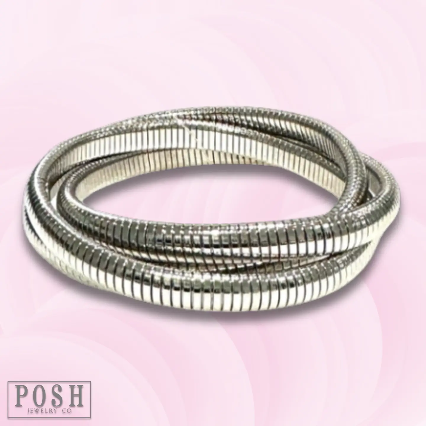 Flex snake chain bracelet-Bracelets-Pink Panache Brands-Stuffology - Where Vintage Meets Modern, A Boutique for Real Women in Crosbyton, TX