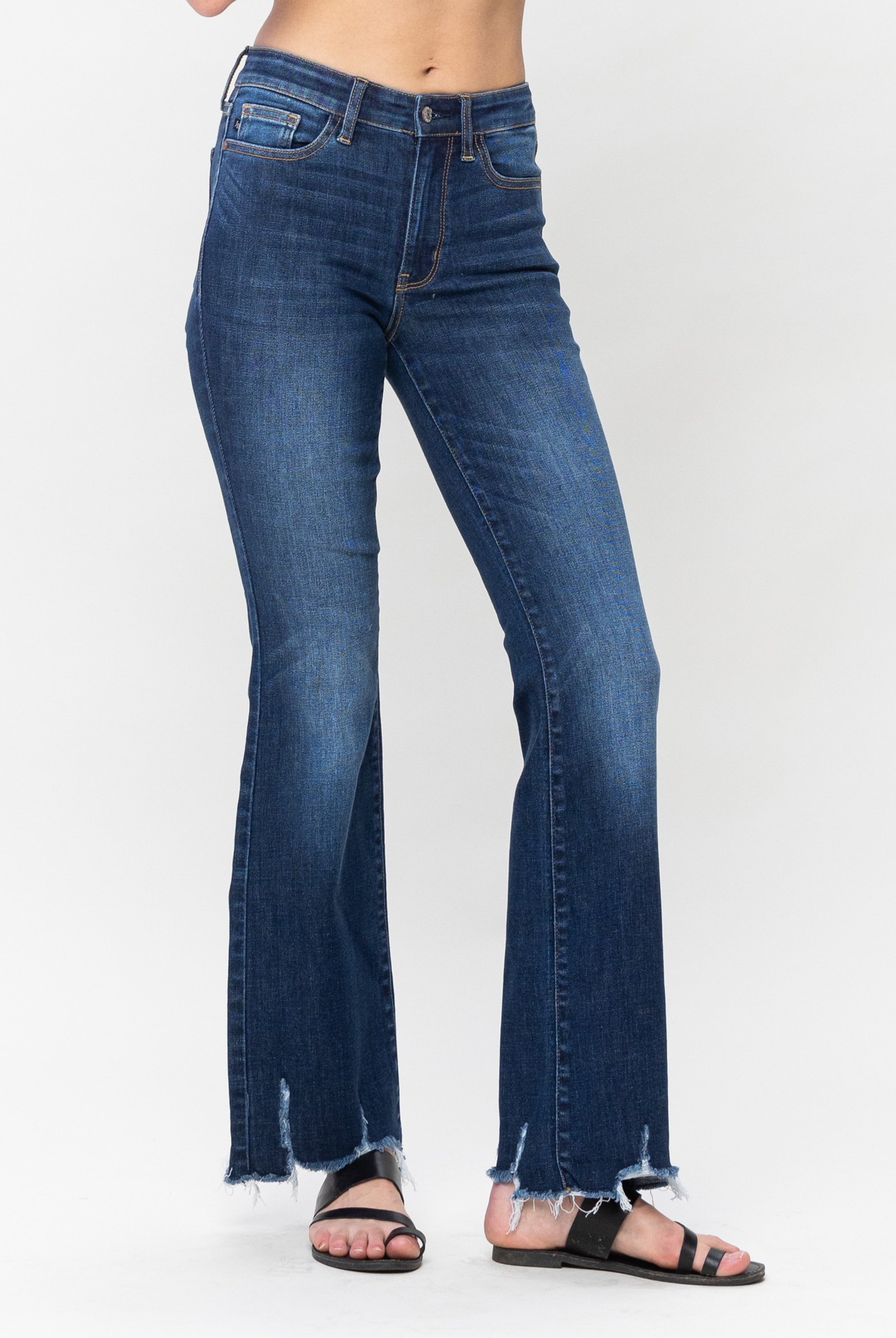 JUDY BLUE MID RISE NON-DISTRESSED BOOT CUTJEANS / STUFFOLOGY BOUTIQUE-Jeans-JUDY BLUE-Stuffology - Where Vintage Meets Modern, A Boutique for Real Women in Crosbyton, TX
