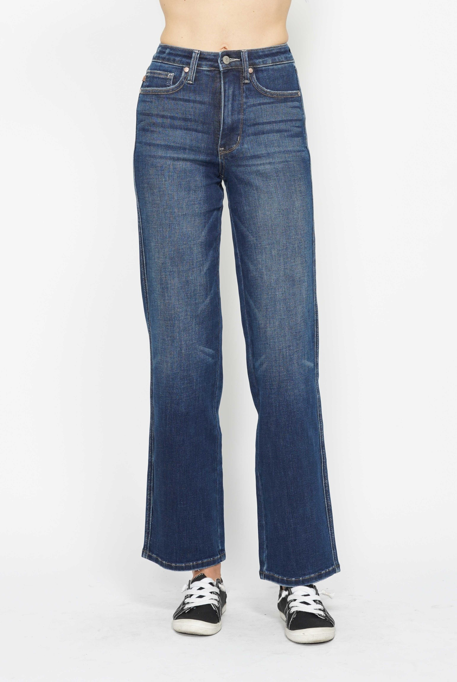 JUDY BLUE HIGH WAISTED TUMMY CONTROL STRAIGHT JEANS / STUFFOLOGY BOUTIQUE-Jeans-JUDY BLUE-Stuffology - Where Vintage Meets Modern, A Boutique for Real Women in Crosbyton, TX