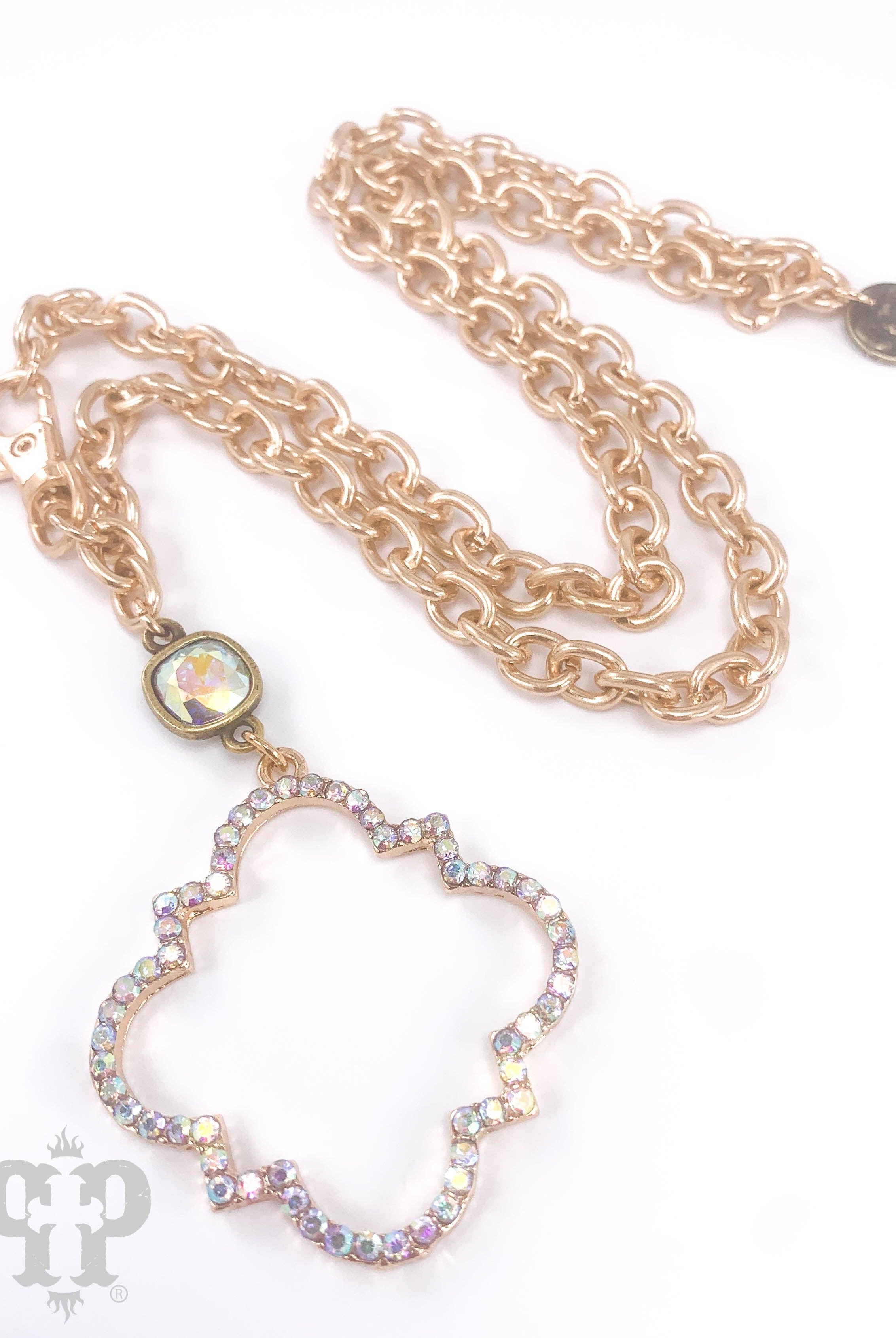 Rhinestone pendant necklace | Stuffology Boutique-Necklaces-Pink Panache Brands-Stuffology - Where Vintage Meets Modern, A Boutique for Real Women in Crosbyton, TX