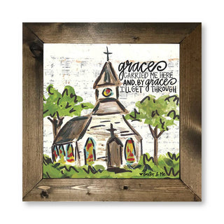 Grace Carried Me - Framed Art-Home Decor-Baxter & Me-Stuffology - Where Vintage Meets Modern, A Boutique for Real Women in Crosbyton, TX