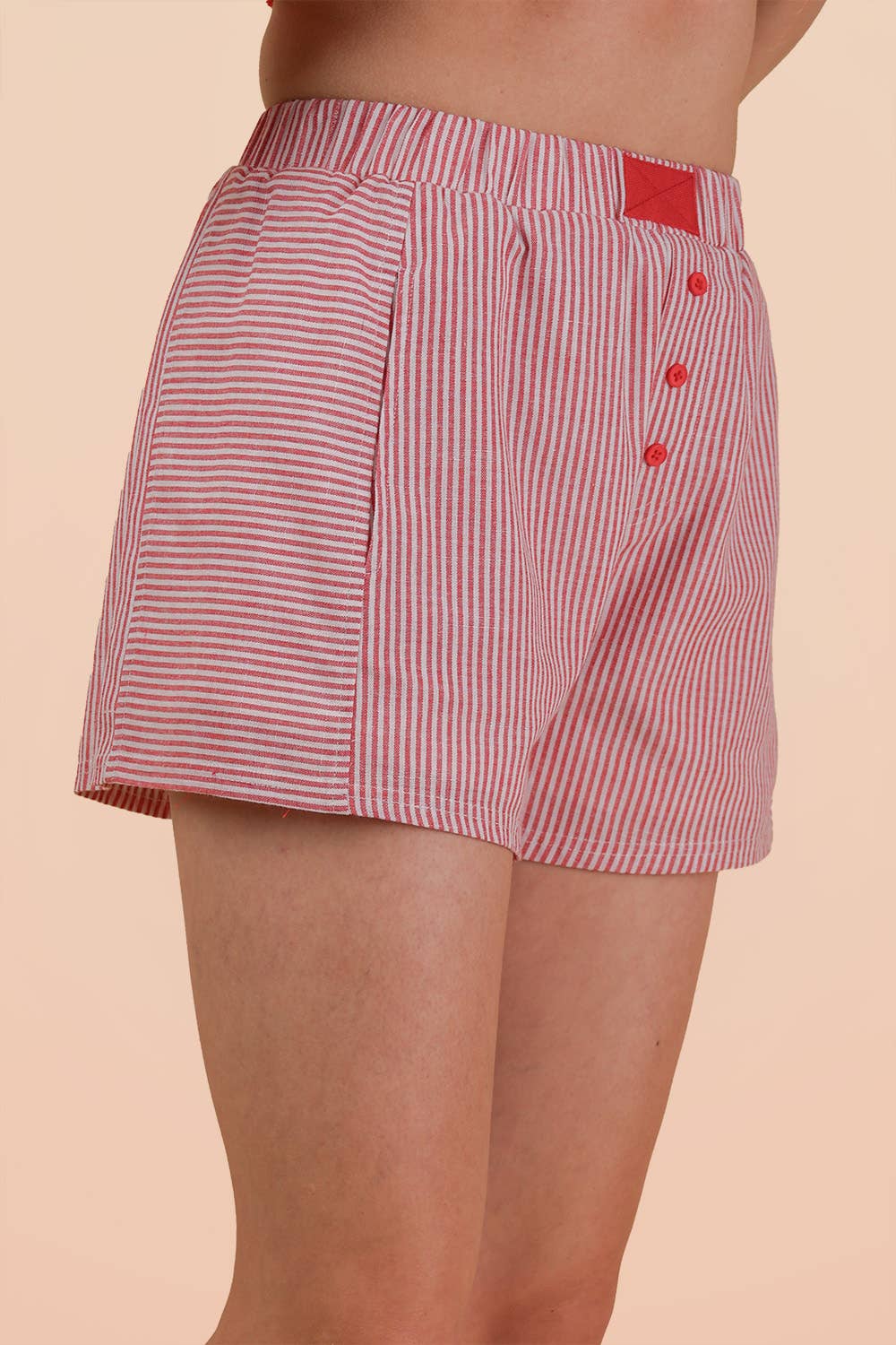 Striped Boxer Shorts-Shorts-VERY J-Stuffology - Where Vintage Meets Modern, A Boutique for Real Women in Crosbyton, TX