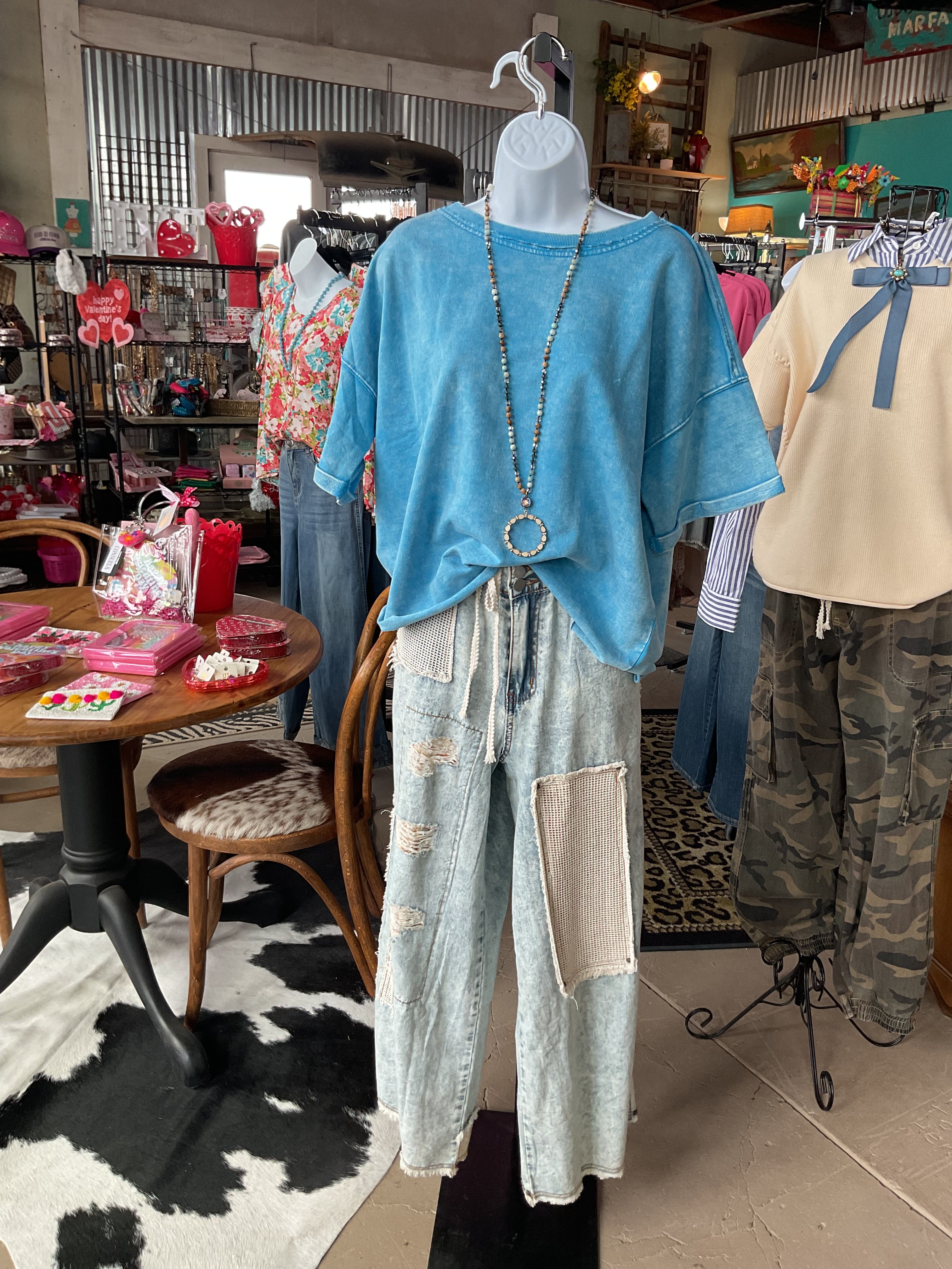 Acid Wash French Terry Top-TOP-ZENANA-Stuffology - Where Vintage Meets Modern, A Boutique for Real Women in Crosbyton, TX